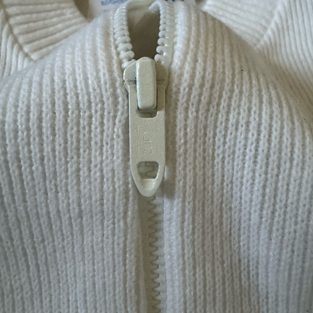 Vintage 80s‎ Lightweight Knit Zip Up Athletic Jacket Oversized Cropped Sz S - Picture 3 of 6